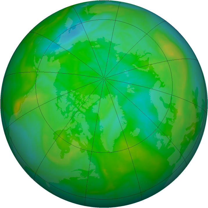 Arctic ozone map for 23 July 2014